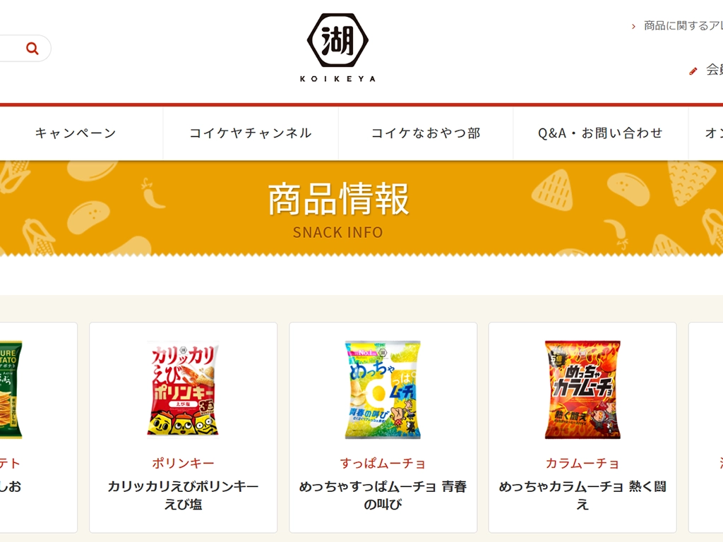 No.027 湖池屋 - Webサイト分析